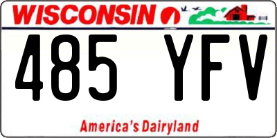 WI license plate 485YFV