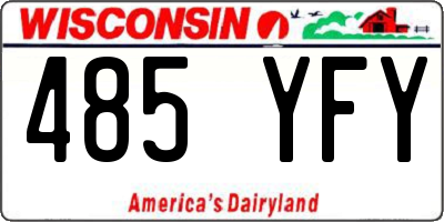 WI license plate 485YFY
