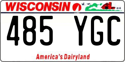 WI license plate 485YGC