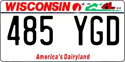 WI license plate 485YGD