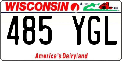 WI license plate 485YGL