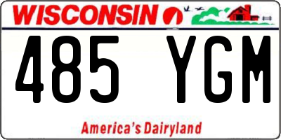 WI license plate 485YGM