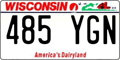 WI license plate 485YGN
