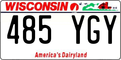 WI license plate 485YGY
