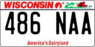 WI license plate 486NAA