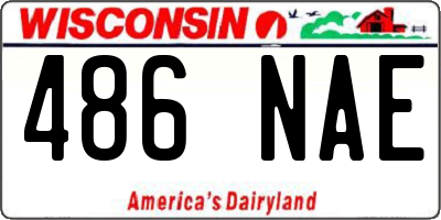 WI license plate 486NAE