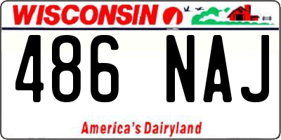 WI license plate 486NAJ