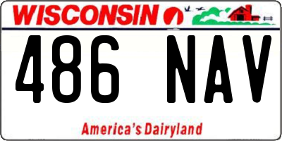 WI license plate 486NAV