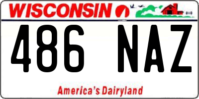 WI license plate 486NAZ