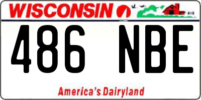 WI license plate 486NBE