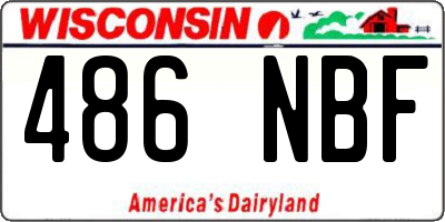 WI license plate 486NBF