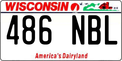 WI license plate 486NBL