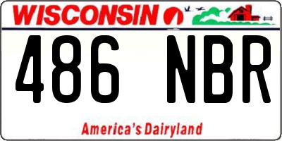 WI license plate 486NBR