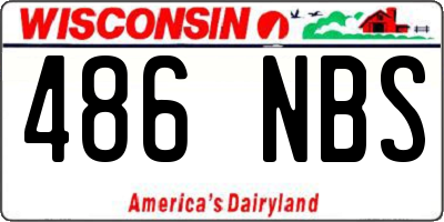 WI license plate 486NBS