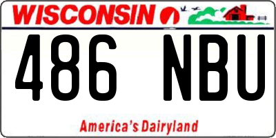 WI license plate 486NBU