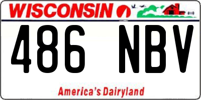 WI license plate 486NBV