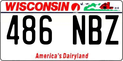 WI license plate 486NBZ