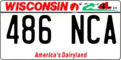 WI license plate 486NCA