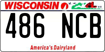 WI license plate 486NCB