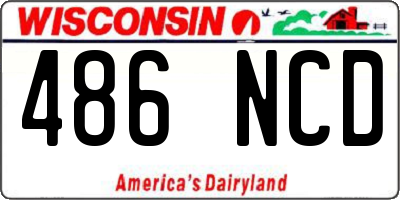 WI license plate 486NCD