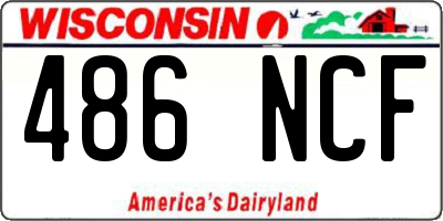 WI license plate 486NCF