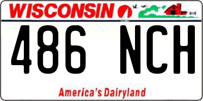 WI license plate 486NCH