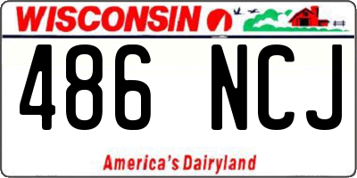 WI license plate 486NCJ