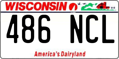 WI license plate 486NCL