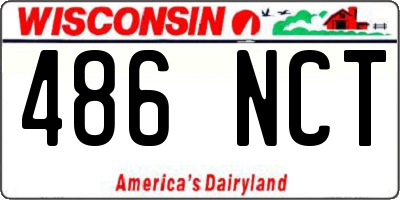 WI license plate 486NCT
