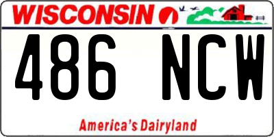 WI license plate 486NCW
