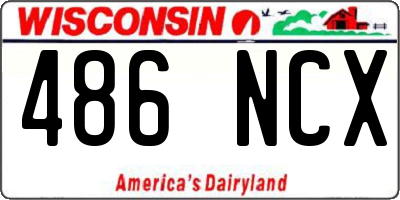 WI license plate 486NCX