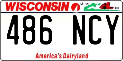 WI license plate 486NCY