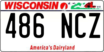WI license plate 486NCZ