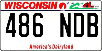 WI license plate 486NDB
