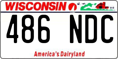 WI license plate 486NDC