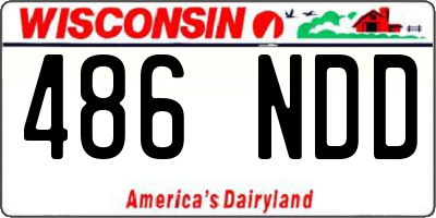 WI license plate 486NDD