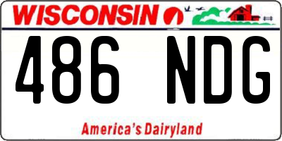 WI license plate 486NDG