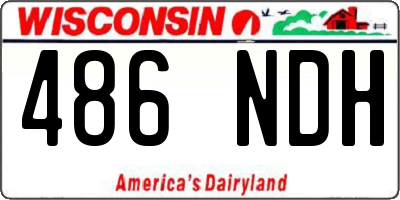 WI license plate 486NDH