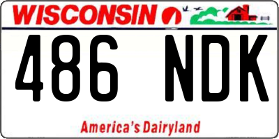 WI license plate 486NDK