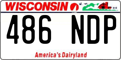 WI license plate 486NDP