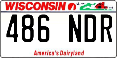 WI license plate 486NDR