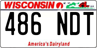 WI license plate 486NDT