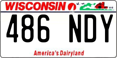 WI license plate 486NDY