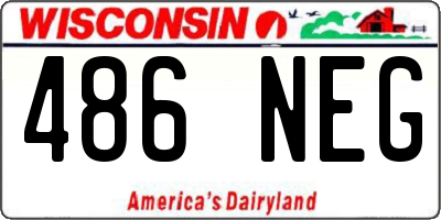 WI license plate 486NEG
