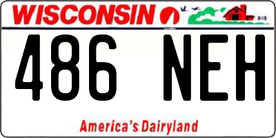 WI license plate 486NEH