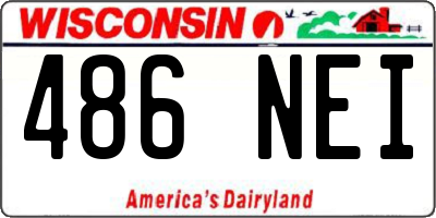 WI license plate 486NEI