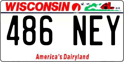 WI license plate 486NEY