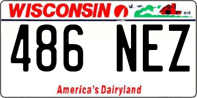 WI license plate 486NEZ