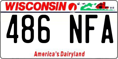 WI license plate 486NFA