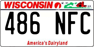 WI license plate 486NFC